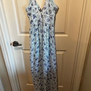 Blue Maxi Dress with Cutout